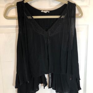 Black Cropped Blouse